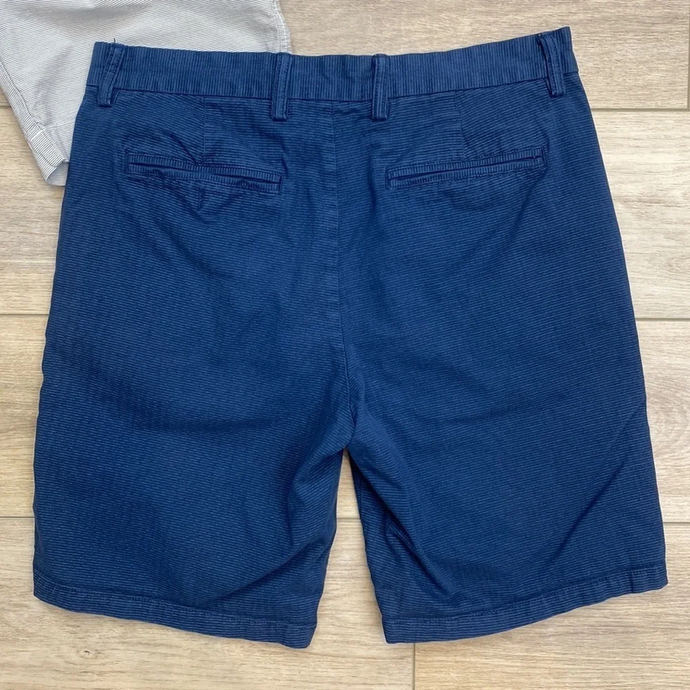 Men's Chino Shorts Bundle Navy Grey Striped Old Navy Ultimate Slim Size 32‎